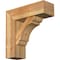 Ekena Millwork Olympic Block Rough Sawn Bracket w/ Offset Brace, Western Red Cedar, 8"W x 24"D x 24"H BKT0806X24X24OLY05RWR - alternate 1